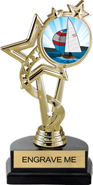 EXCLUSIVE Color Insert Trophy on Marble Tone Base [7 inch]