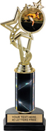  EXCLUSIVE Color Insert Trophy w/ Column on Marble Tone Base [10.5 inch]