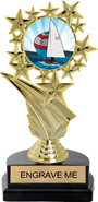 Color Insert Trophy on Marble Tone Base [7 inch]