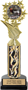 Color Insert Trophy w/ Column on Marble Tone Base [12.5 inch]