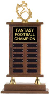 Fantasy Football Walnut Finish Perpetual Trophy [22 inch]