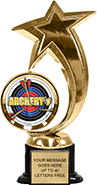 Shooting Star Spinning Insert Trophy on Synthetic black base