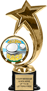 Shooting Star Spinning Insert Trophy on Synthetic black base