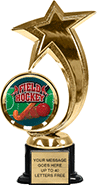 Shooting Star Spinning Insert Trophy on Synthetic black base