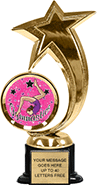 Shooting Star Spinning Insert Trophy on Synthetic black base