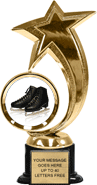 Shooting Star Spinning Insert Trophy on Synthetic black base