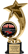 Shooting Star Spinning Insert Trophy on Synthetic black base