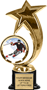 Shooting Star Spinning Insert Trophy on Synthetic black base