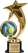 Shooting Star Spinning Insert Trophy on Synthetic black base