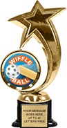 Shooting Star Spinning Insert Trophy on Synthetic black base