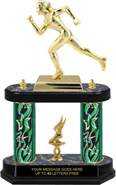 XL Bright Gold Tone Figures- 2-Post Trophy