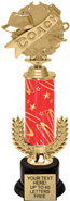13 inch Gold Wreath Riser Trophy on Round Synthetic Base