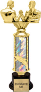 12 inch Shooting Star Column Riser Trophy