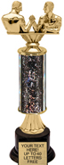 12 inch Gold Stem Riser Trophy on Round Synthetic Base