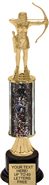12 inch Gold Stem Riser Trophy on Round Synthetic Base