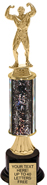 12 inch Gold Stem Riser Trophy on Round Synthetic Base