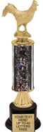 12 inch Gold Stem Riser Trophy on Round Synthetic Base