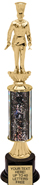 12 inch Gold Stem Riser Trophy on Round Synthetic Base