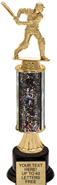 12 inch Gold Stem Riser Trophy on Round Synthetic Base