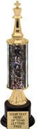 12 inch Gold Stem Riser Trophy on Round Synthetic Base