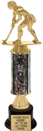 12 inch Gold Stem Riser Trophy on Round Synthetic Base