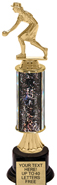 12 inch Gold Stem Riser Trophy on Round Synthetic Base