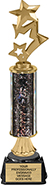 Gold Stem Riser Trophy on Round Synthetic Base [13 inch]