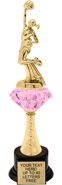 Pink Diamond Riser Trophy on Synthetic Bases [11.5 inch]
