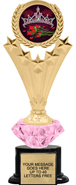 5 Star Wreath Insert Diamond Riser Trophy on Synthetic Base [9.5 inch]