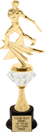 Baseball Shooting Star Diamond Riser Trophy on Synthetic Base [11.5 inch]