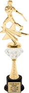 Baseball Shooting Star Diamond Riser Trophy on Synthetic Base [13 inch]