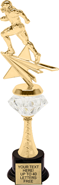 Football Shooting Star Diamond Riser Trophy on Synthetic Base [13 inch]