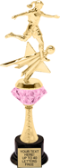 Soccer Female Shooting Star Diamond Riser Trophy on Synthetic Base [13 inch]