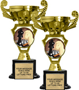 Majestic Cup Insert Holder on Synthetic Black Bases [8 inch]
