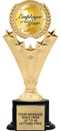5 Star Wreath Color Insert Trophy on Black Weighted Base [8.25 inch]