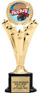 5 Star Wreath Color Insert Trophy on Black Weighted Base [9.25 inch]