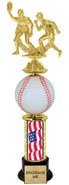 Spinning Squeezable Baseball Riser Trophy [13 inch]
