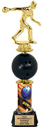 Spinning Squeezable Bowling Riser Trophy [13 inch]