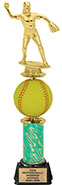 Spinning Squeezable Softball Riser Trophy [13 inch]