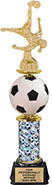 Spinning Squeezable Soccer Riser Trophy [13 inch]