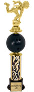 15 inch Spinning Squeezable Bowling Ball Riser Trophy