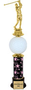 15 inch Spinning Squeezable Golf Ball Riser Trophy