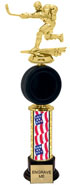 15 inch Spinning Squeezable Hockey Puck Riser Trophy