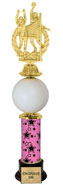 15 inch Spinning Squeezable Volleyball Riser Trophy
