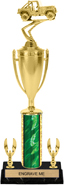 16 inch Trophy with Cup & 2 Trims
