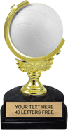 Volleyball Trophy with Spinning Squeezable Ball