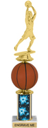 12 inch Spinning Squeezable Basketball Riser Trophy