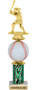 12 inch Spinning Squeezable Baseball Riser Trophy
