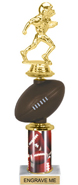 12 inch Spinning Squeezable Football Riser Trophy