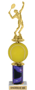 12 inch Spinning Squeezable Tennis Ball Riser Trophy